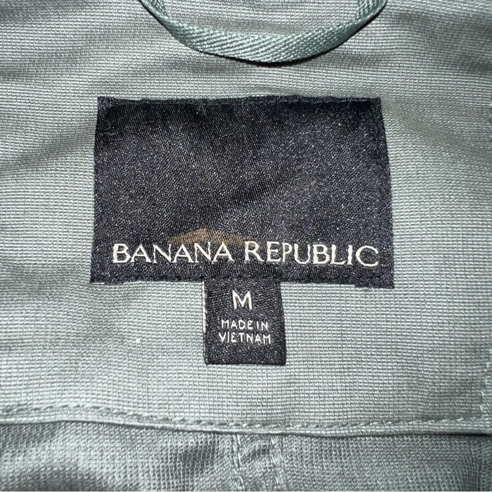 Women’s Banana Republic Army Green Utility Jacket Size Med Pockets Buttons - Picture 4 of 6